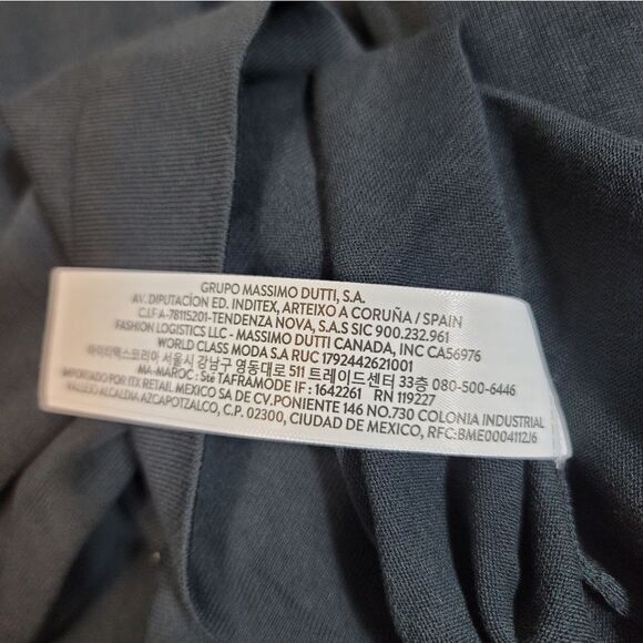 Mssimo Dutti Studio Mens Polo Shirt Size L Black Micro Textured Piqué Cotton New - Picture 10 of 10